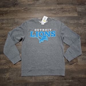 NFL Detriot Lions Adult Small Gray Sweatshirt New With Tags